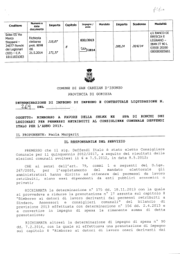 Stoppani - rimborso 116,87 832/2013 LEGNANO -