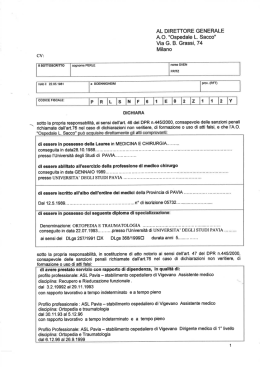 CURRICULUM PERLE - Ospedale Luigi Sacco