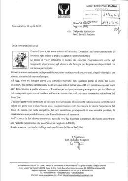 Lettera di ringraziamento