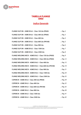 tabella flange ansi