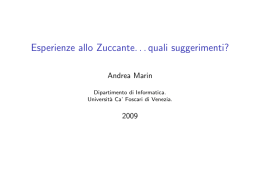 scarica - Dipartimento di Scienze Ambientali, Informatica e Statistica