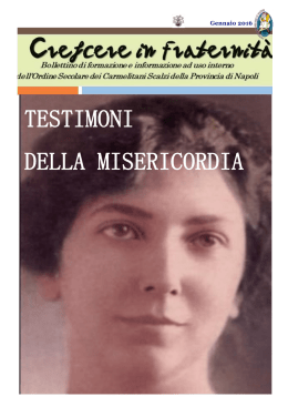 testimoni della misericordia - Carmelitani Scalzi Provincia Napoletana