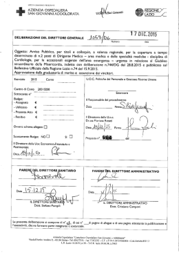 Delibera - Azienda Ospedaliera San Giovanni Addolorata