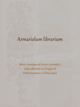 Armariolum 2001-2010 - Società Botanica Italiana