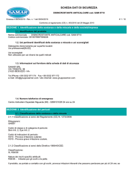 SCHEDA DATI DI SICUREZZA