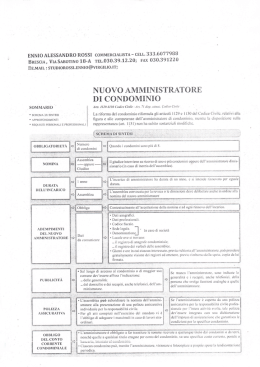 schema compiti amministratore condominiale