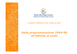 Il Programma PON ATAS dalla programmazione 1994-1999
