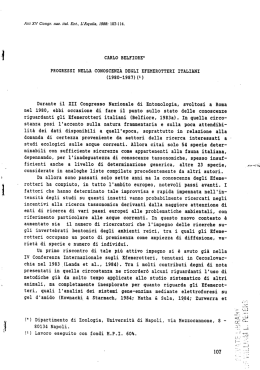 Atti XV Congr. naz. ira). Ent., L`Aquila, 1988: 107-114.