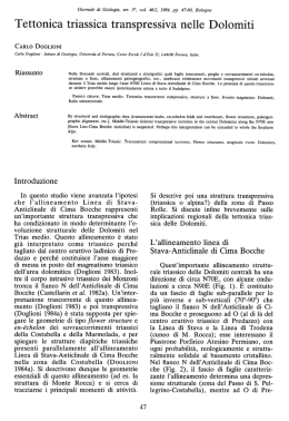 Tettonica triassica transpressiva nelle Dolomiti