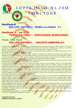 COPPA ITALIA ISL 2014 FINAL FOUR