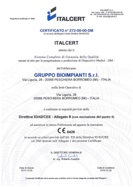 ITALCERT S.r.l. viale Sarca, 336 - IT 20126 MILANO MI