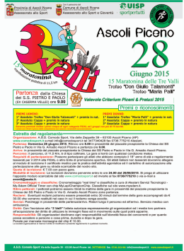 Volantino - Criterium Piceni e Pretuzi