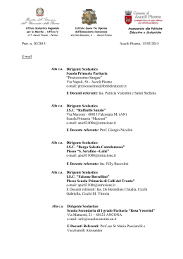 Prot. n. 30/2015 Ascoli Piceno, 13/03/2015 E