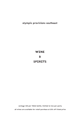 WINE & SPIRITS