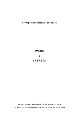 WINE & SPIRITS