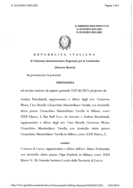 N. 03129/2013 REG.RIC. Pagina 1 di 6 N. 00050