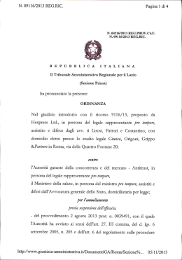 N. 09116/2013 REG.RIC. Pagina 1 di 4