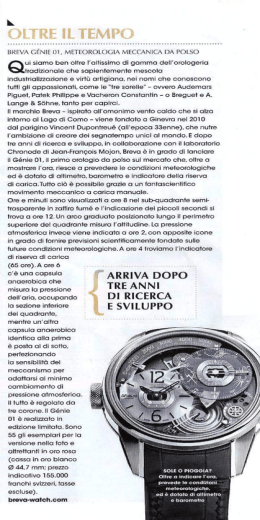 BREVA GÉNIE (Il, METEOROLOGIA MECCANICA DA POLSO Qui