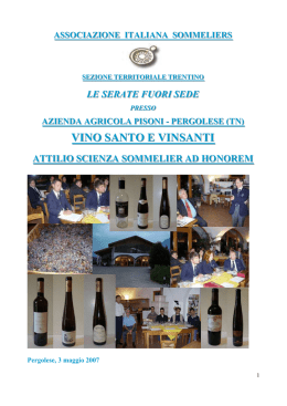 VINO SANTO E VINSANTI Versione Web