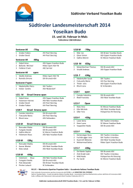 S&uuml;dtiroler Landesmeisterschaft 2014 Yoseikan Budo