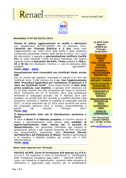 Pag. 1 di 3 Newsletter n&deg;47 del 25/01/2014 Pompe di calore