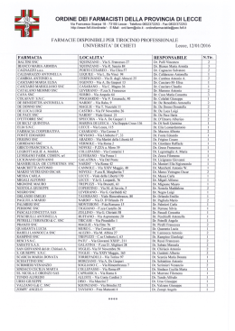 lecce - Dipartimento di Farmacia