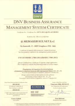 DN V BUSINESS ASSURANCE