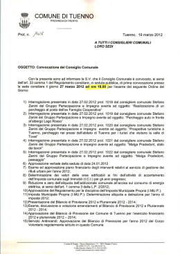 COMUNE DI TUENNO