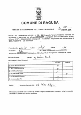 all`anno 2015" - determinazioni conseguenti