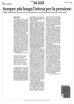 Sempre pi   lunga l`attesa per la pensione