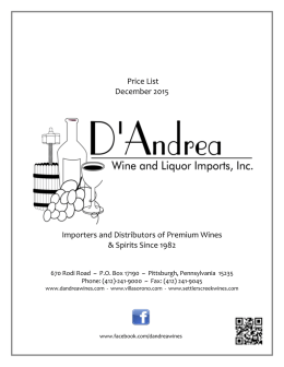 Our current Pennsylvania product price list.