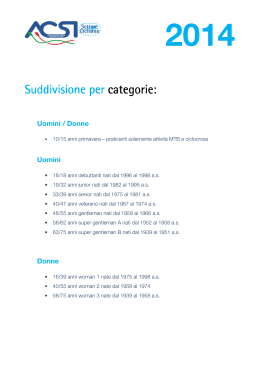 ACSI 2014 Suddivisione per categorie