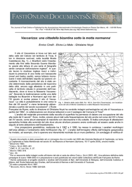 Vaccarizza: una cittadella bizantina sotto la motta