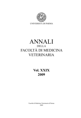 Vol. XXIX - 2009 - Dipartimento di Scienze Medico