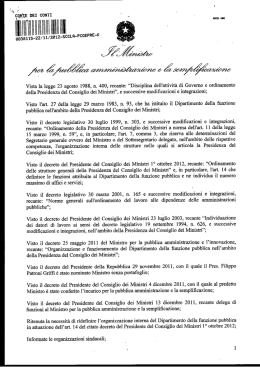 D.M. 7 novembre 2012 - Dipartimento Funzione Pubblica