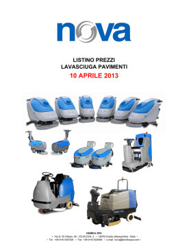 Listino 2013 lavasciuga NOVA