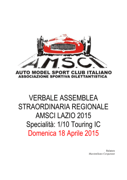 Verbale Assemblea Straordinaria Regionale AMSCI Lazio 18