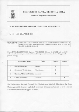 Assegnazione somme all`area economico