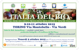 9-10-11 ottobre 2015 TORINO Via Montebello - Via Verdi