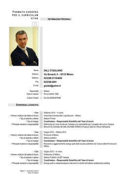 Curriculum Dall`O` - Amministrazione trasparente