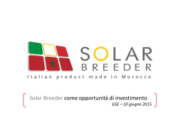 Solar Breeder come opportunità d`investimento