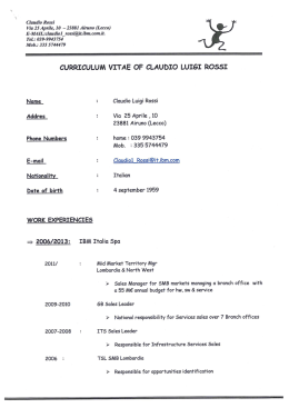 Via 25 Aprile, 10 - 23881 Airuno (Lecco) .`