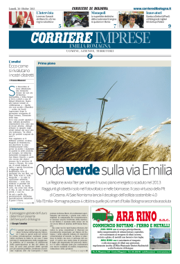 Lunedì 26 Ottobre 2015 - Corriere di Bologna