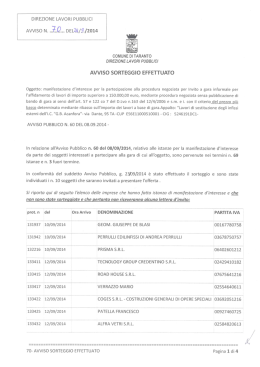 avviso n. 70 del 24.09.2014 - sorteggio