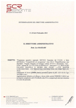 Determinazione n. 234 del 19/12/2014 - SCR