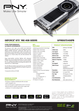 GEFORCE® GTX™ 980 4GB GDDR5 GF980GTX4GEPB