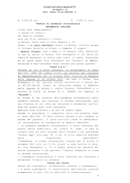 Verbale assemblea straordinaria 16/11/2012