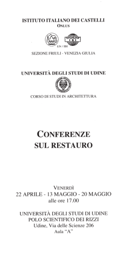 CONFERENZE - Istituto Italiano dei Castelli