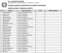 elenco elettori – DOCENTI - 5° Circolo Didattico De Amicis Livorno