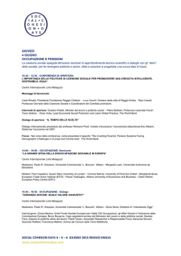 SOCIAL COHESION DAYS 4 &ndash; 5 &ndash; 6 GIUGNO 2015 REGGIO